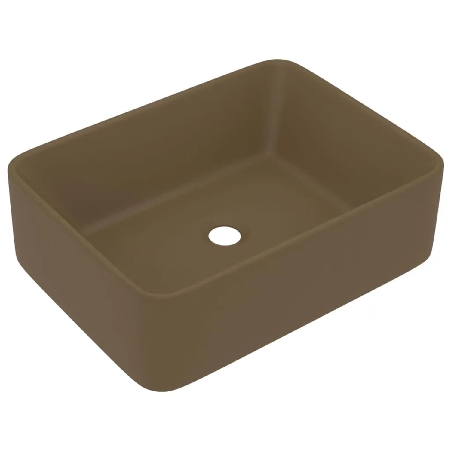 vidaXL Luxus-Waschbecken Matt Creme 41x30x12 cm Keramik 147051