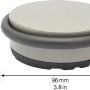 Wagner Bodentürstopper Big Disk Color in Steingrau. Türstopper aus Stahl mit Gummiring zum Hinstellen.