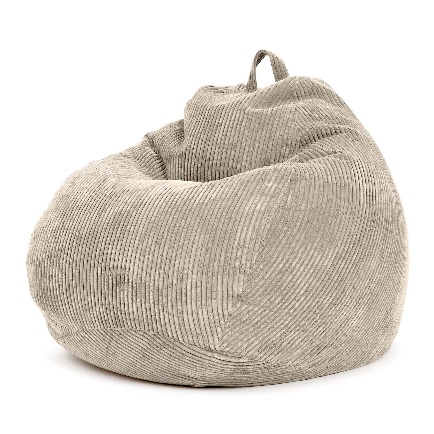 Green Bean Sitzsack Scoop 90 x 110 cm Waschbarer Bezug mit EPS-Perlen-Füllung Beige