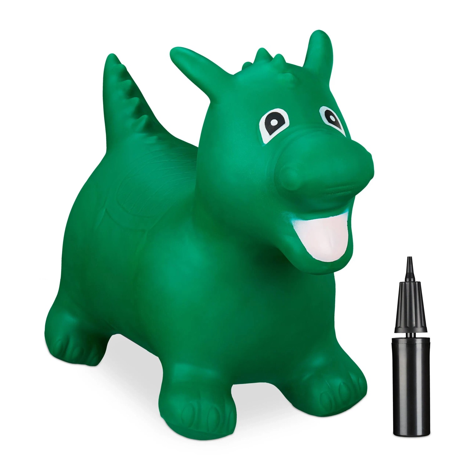 Relaxdays Hüpftier Drache PVC Grün BPA Frei 46 cm x 26 cm x 60 cm 1,3 kg