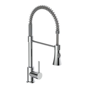 Eisl Spiralfeder Spültischarmatur Leon Niederdruck, Chrom. Einhebelmischer mit schwenkbarem Auslauf.
