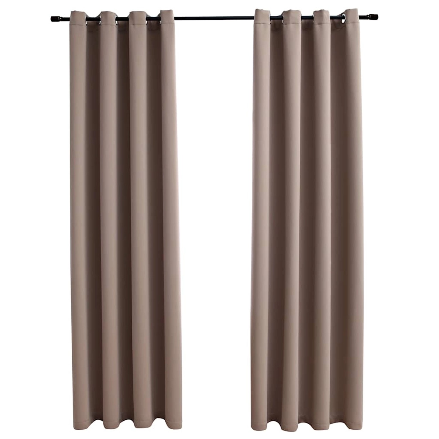vidaXL Verdunkelungsvorhänge mit Metallösen 2 Stk Taupe 140x245cm 134436 günstig online kaufen