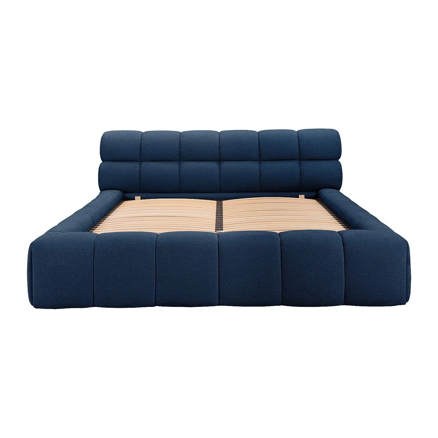 Vente-unique Bett Mit Bettkasten Forvik Marineblau 224 cm