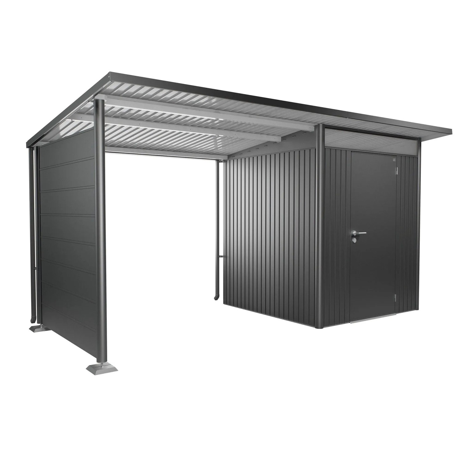 Thumbnail - Biohort Seitenwand für Seitendach zu AvantGarde A1, A5 Dunkelgrau-Metallic