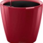 Hochglanz roter Lechuza Classico Premium LS Blumentopf, Ø 22 cm.