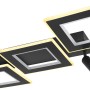 Moderne, dimmbare LED-Deckenleuchte Marian, 2-flammig, schwarz matt mit drehbaren Strahlern und RGB-Funktion.