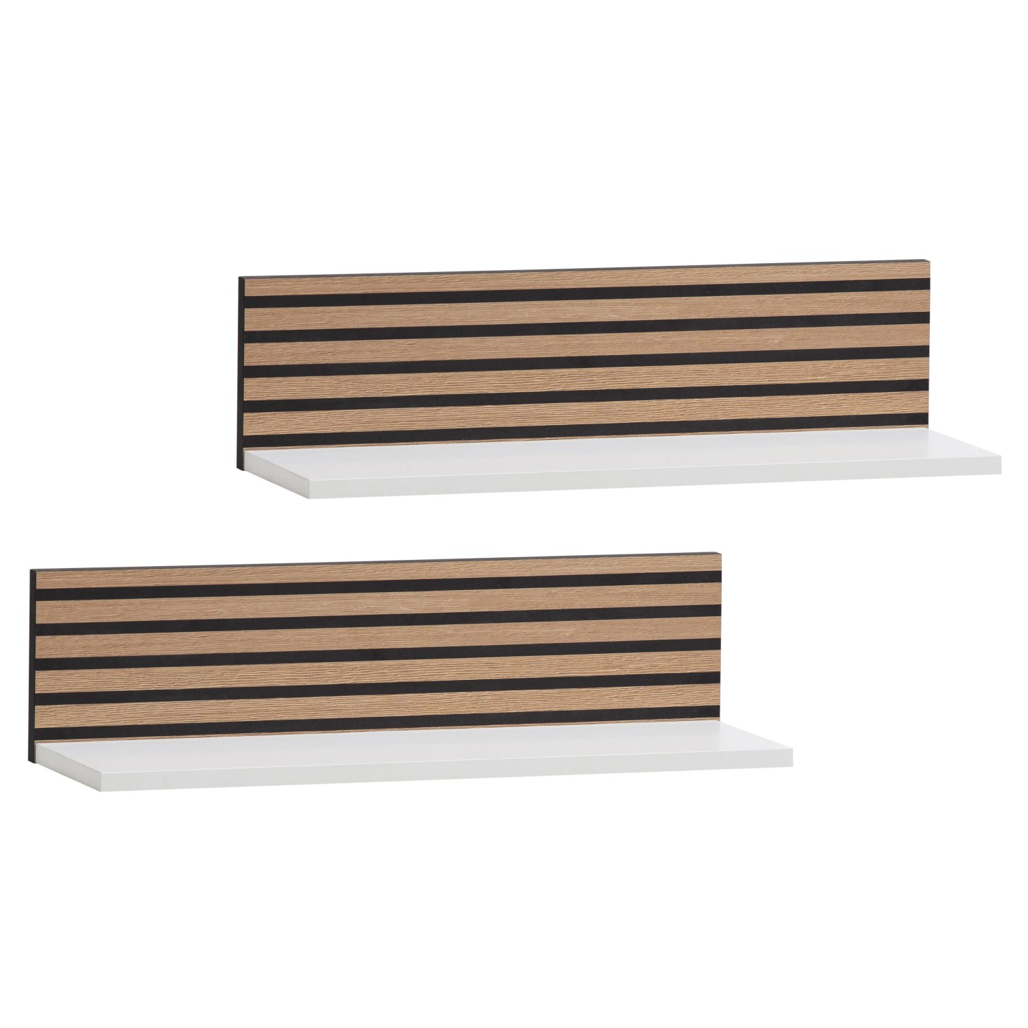 Schildmeyer Regal-Set Ryker 60 cm x 15,7 cm x 17,3 cm Weiß-Braun 2-tlg.