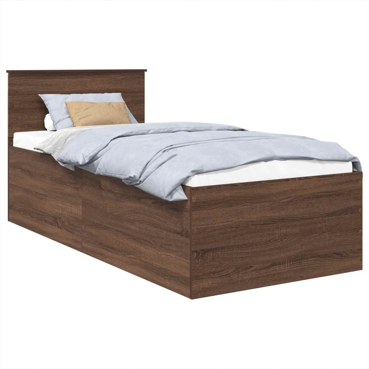 vidaXL Bettrahmen Braun Eichen-Optik 75 x 190 cm Holzwerkstoff 3408633