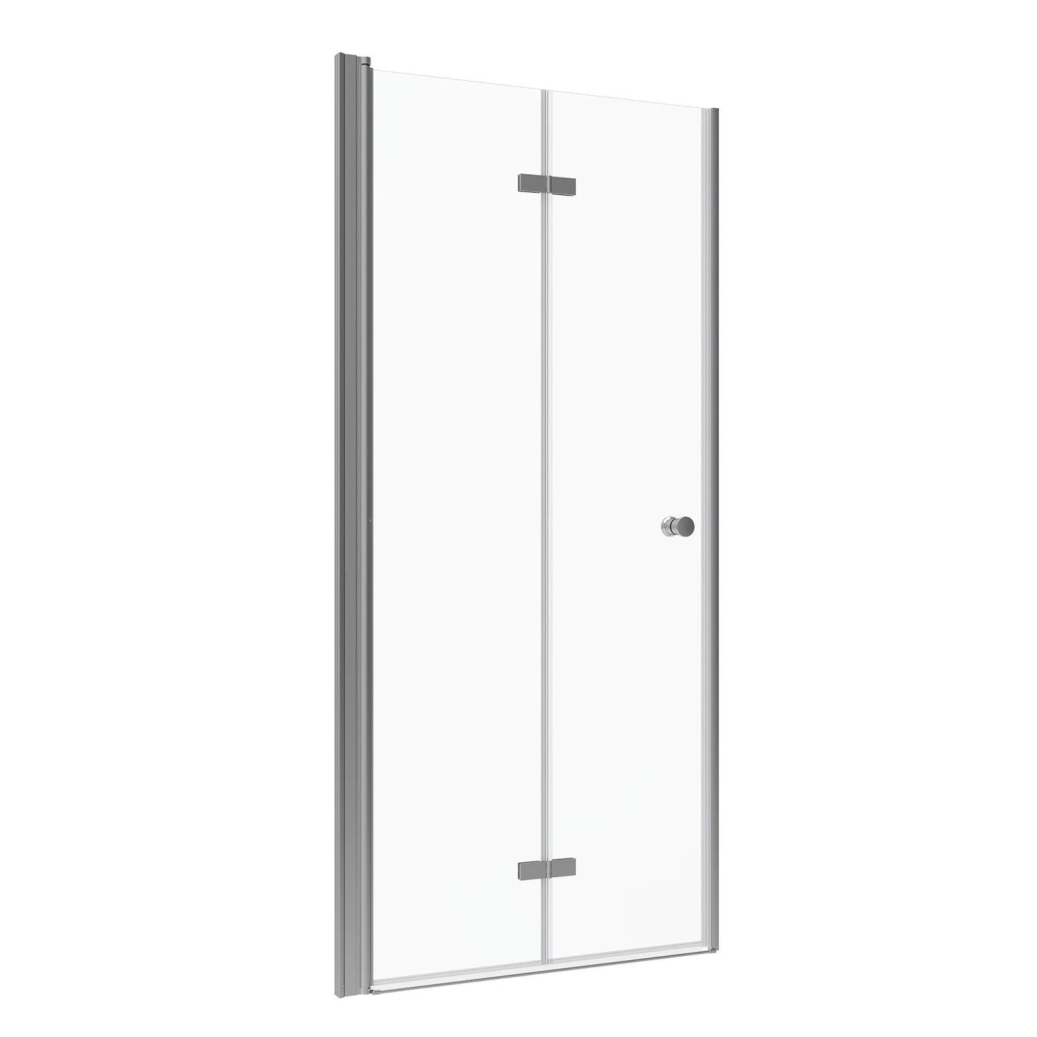 Aquabatos 5 mm ESG Duschtür 120 x 187 cm Nischentür Falttür mit Chrom Knopf Rahmenlose Duschwand Duschabtrennung 5 mm Wa...
