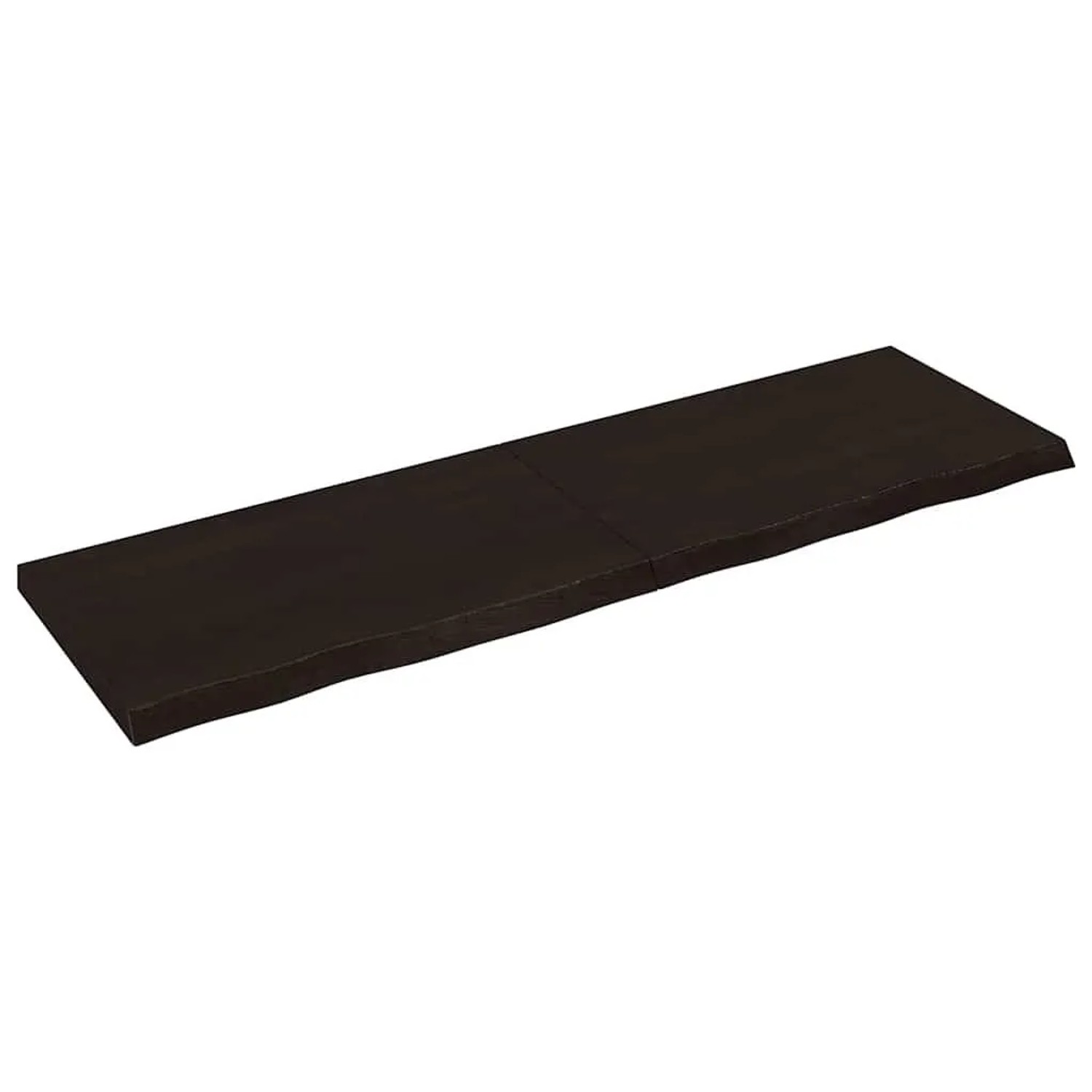 vidaXL Tischplatte Dunkelbraun 200x60x2-6cm Massivholz Eiche 3156463