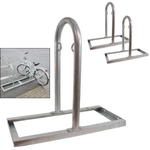 2er Set TRUTZHOLM Fahrradanlehnbügel, feuerverzinkter Stahl, 90x84 cm, Typ U, für 4 Fahrräder.