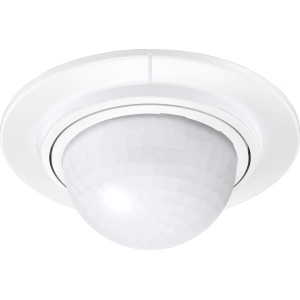 Weißer Steinel Infrarot-Bewegungsmelder IS 360-1 DE für Deckenmontage.