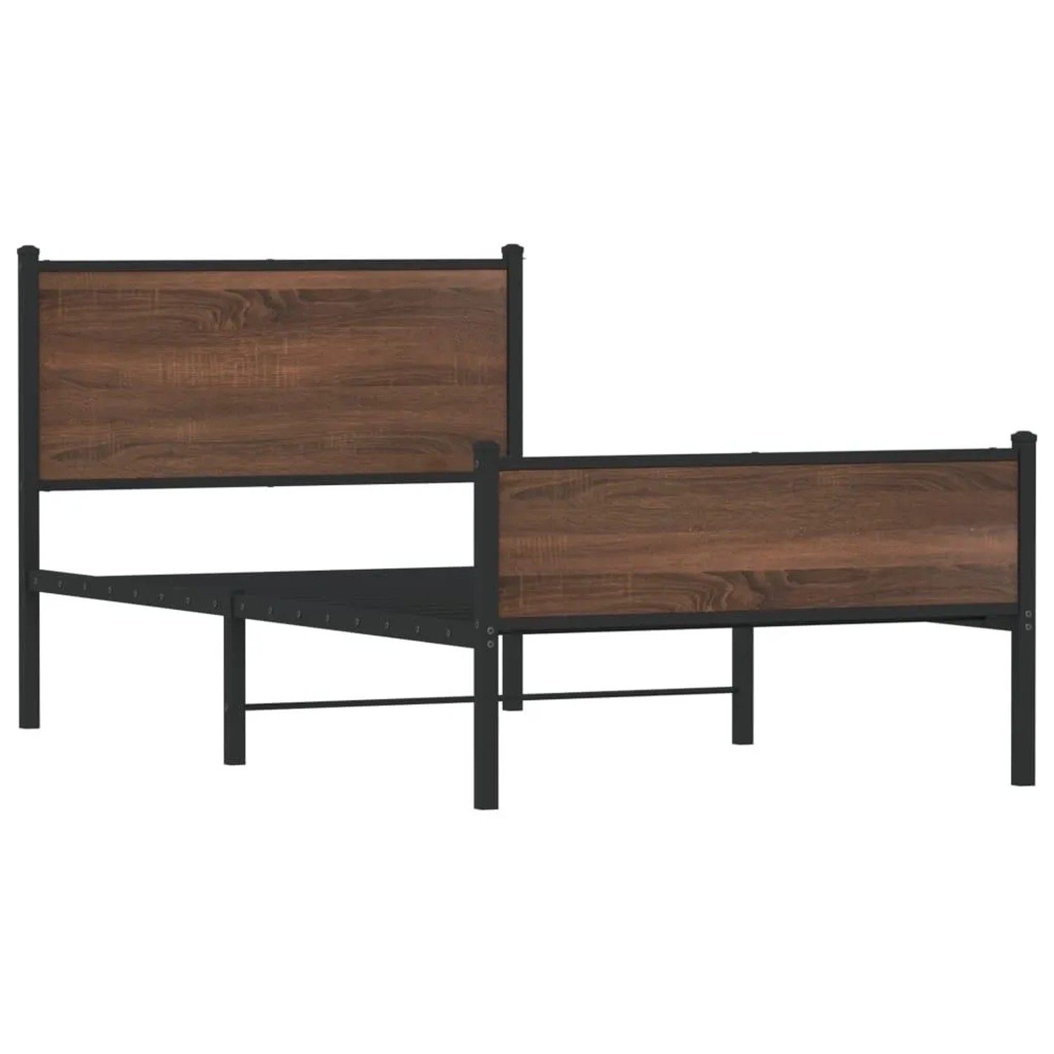 vidaXL Metallbett ohne Matratze Eichen-Optik 100x200 cm 4007953 günstig online kaufen