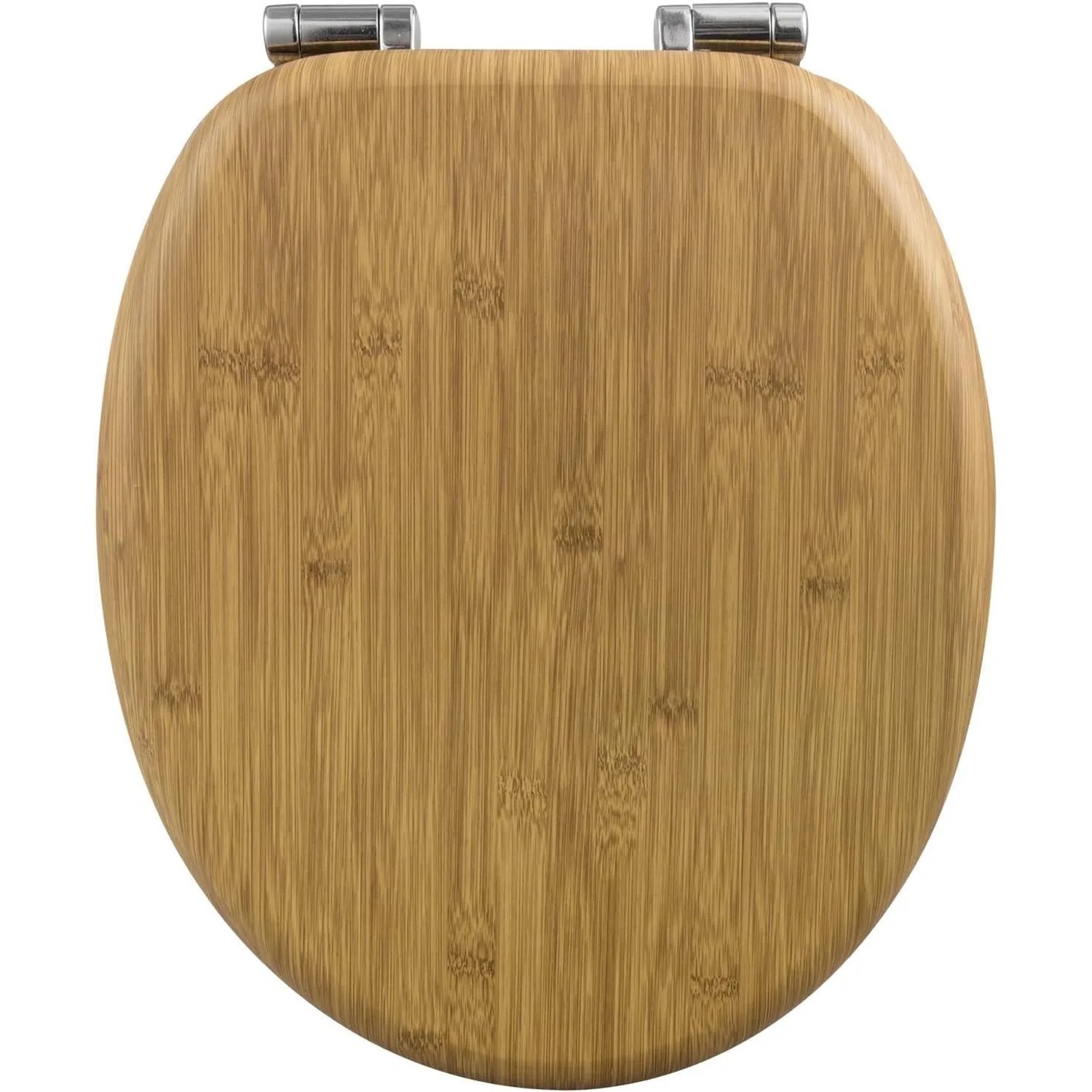WOLTU WC-Sitz mit Absenkautomatik MDF Holzkern Softclose Scharnier Oval