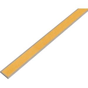 Selbstklebende, dunkle Alu-Flachstange im Edelstahldesign, 15x2x1000 mm.