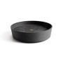 Dunkelgrauer Ecopots Untersetzer Amsterdam mit Rollen, 34,1 cm, für Pflanzengefäße.
