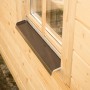 Detailansicht Fenster mit Fensterbank am Skan Holz Gartenhaus Montral.