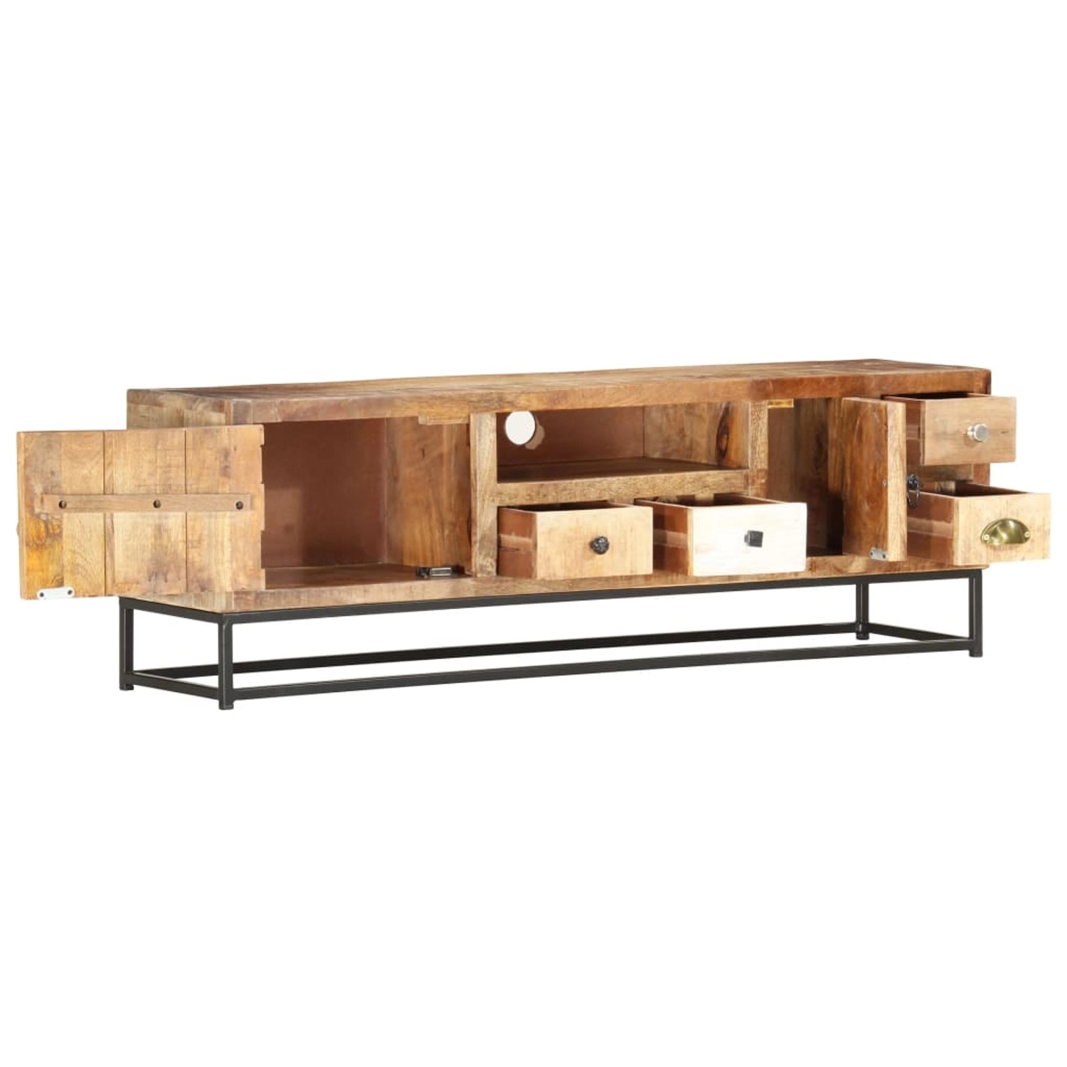 Tv-schrank 120x30x40 Cm Altholz Massiv günstig online kaufen