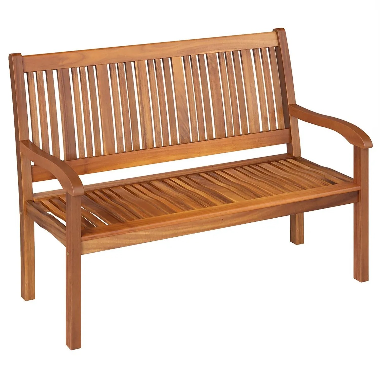 Costway Gartenbank Holz Akazienholz 2-3 Sitzer 320 kg Belastbar