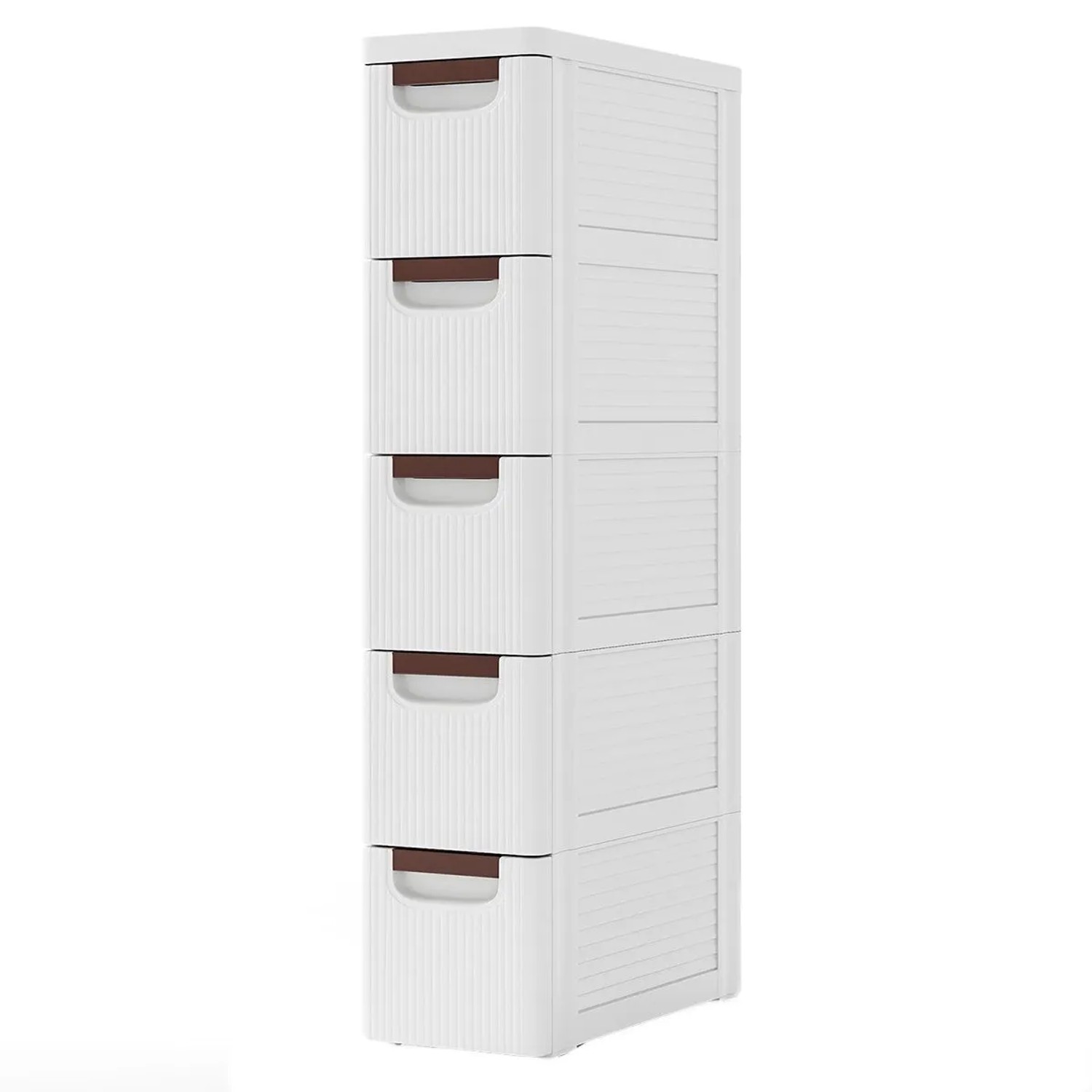 Costway Nischenschrank 20 cm Breit 5 Schubladen Weiß 42 x 19 x 91 cm günstig online kaufen