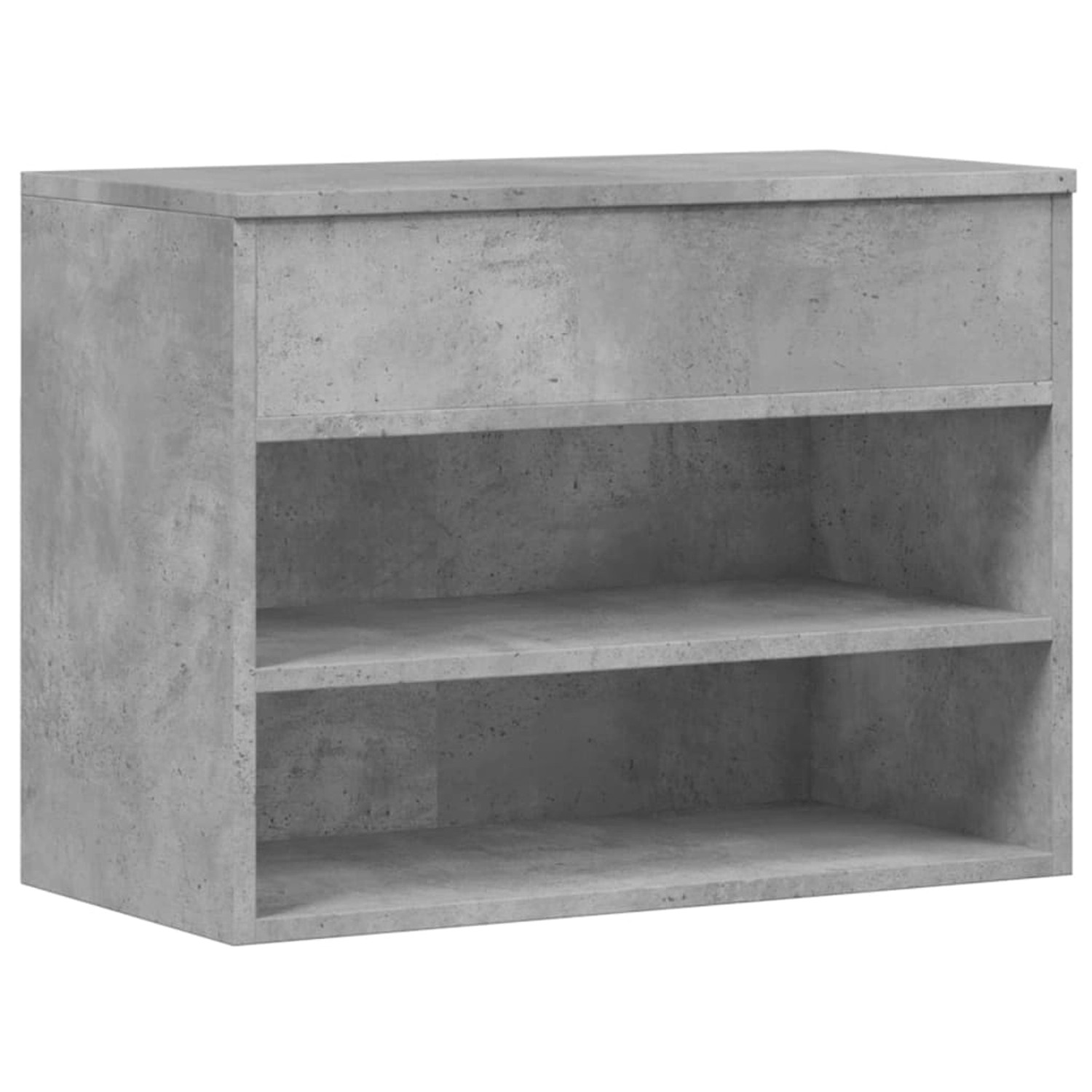 vidaXL Schuhbank Betongrau 60x30x45 cm Holzwerkstoff 808742 günstig online kaufen