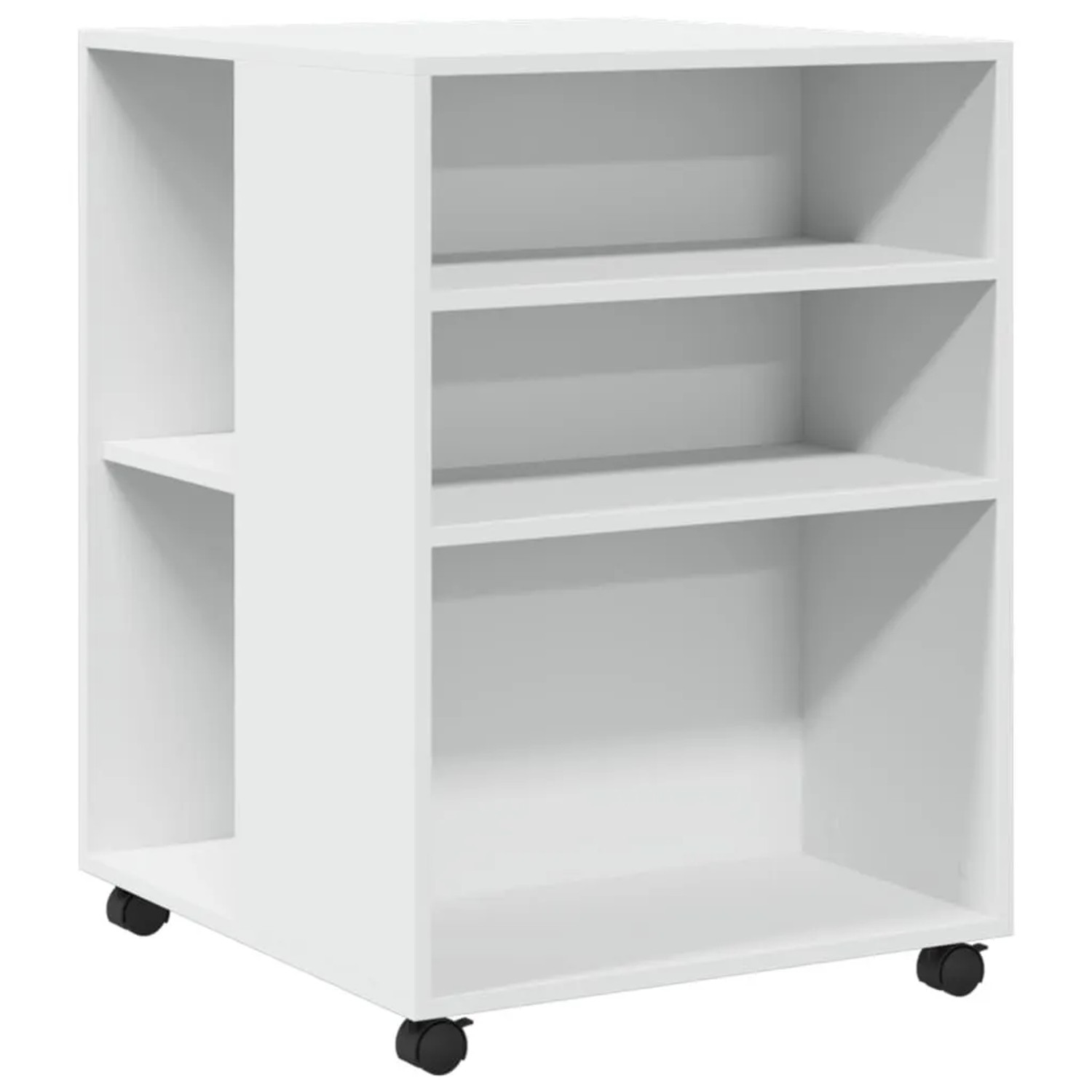 vidaXL Beistelltisch mit Rollen Weiß 55x60x78 cm Holzwerkstoff 853155