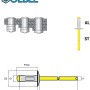 GOEBEL Mehrbereichsblindniete 4,0x14,0 mm, Aluminium/Stahl, Großkopf. Niete für Zangen.