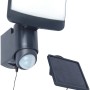 Lutec Solar LED-Strahler Sunshine mit Solarpanel und Bewegungsmelder.