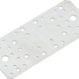 Rechteckiger, verzinkter Flachverbinder (210x90mm) mit vielen Löchern zur Befestigung.