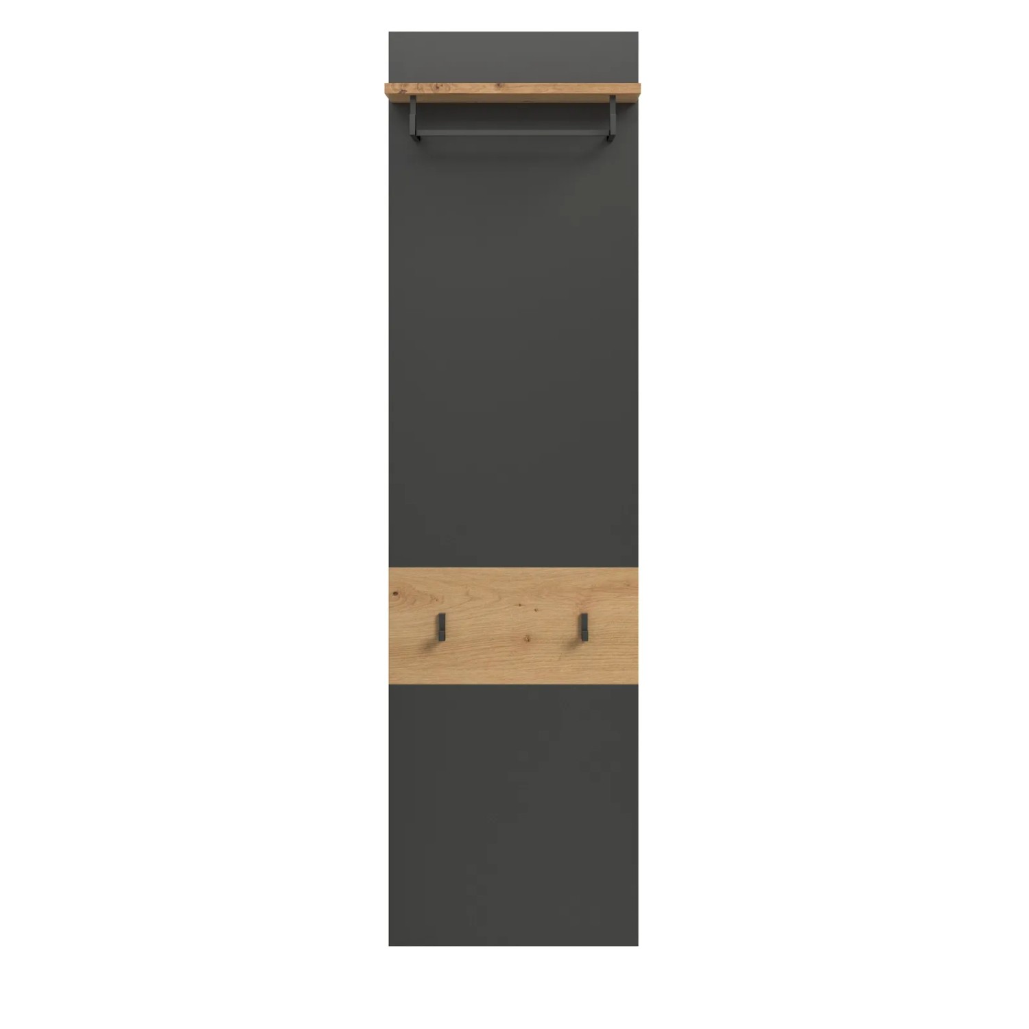 Inn.Furn Garderobenpaneel in Grau und Eiche 45 x 165 cm Cooper_8