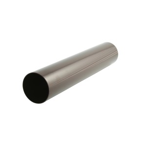 Braunes Marley Fallrohr DN 105, 1 m Länge für Kunststoff-Dachrinnen.