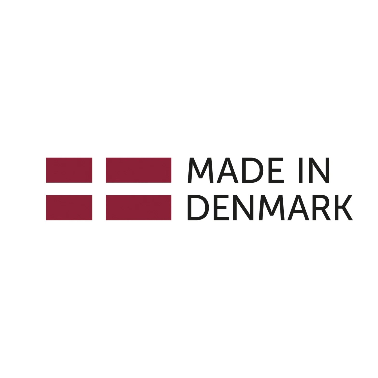 Halls Gewächshaus: Hergestellt in Dänemark. Dänische Flagge neben dem Schriftzug.
