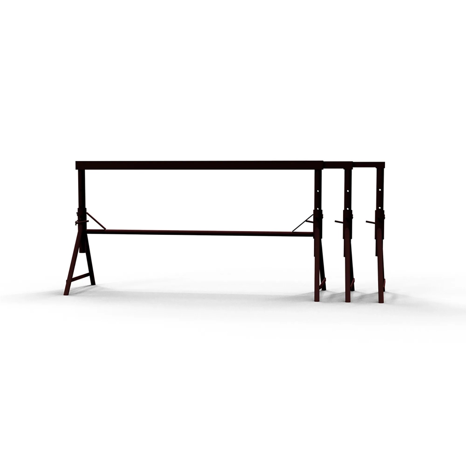 Schake Putzergerüstbock Combi, braun, verstellbar für Putz- und Montagearbeiten.