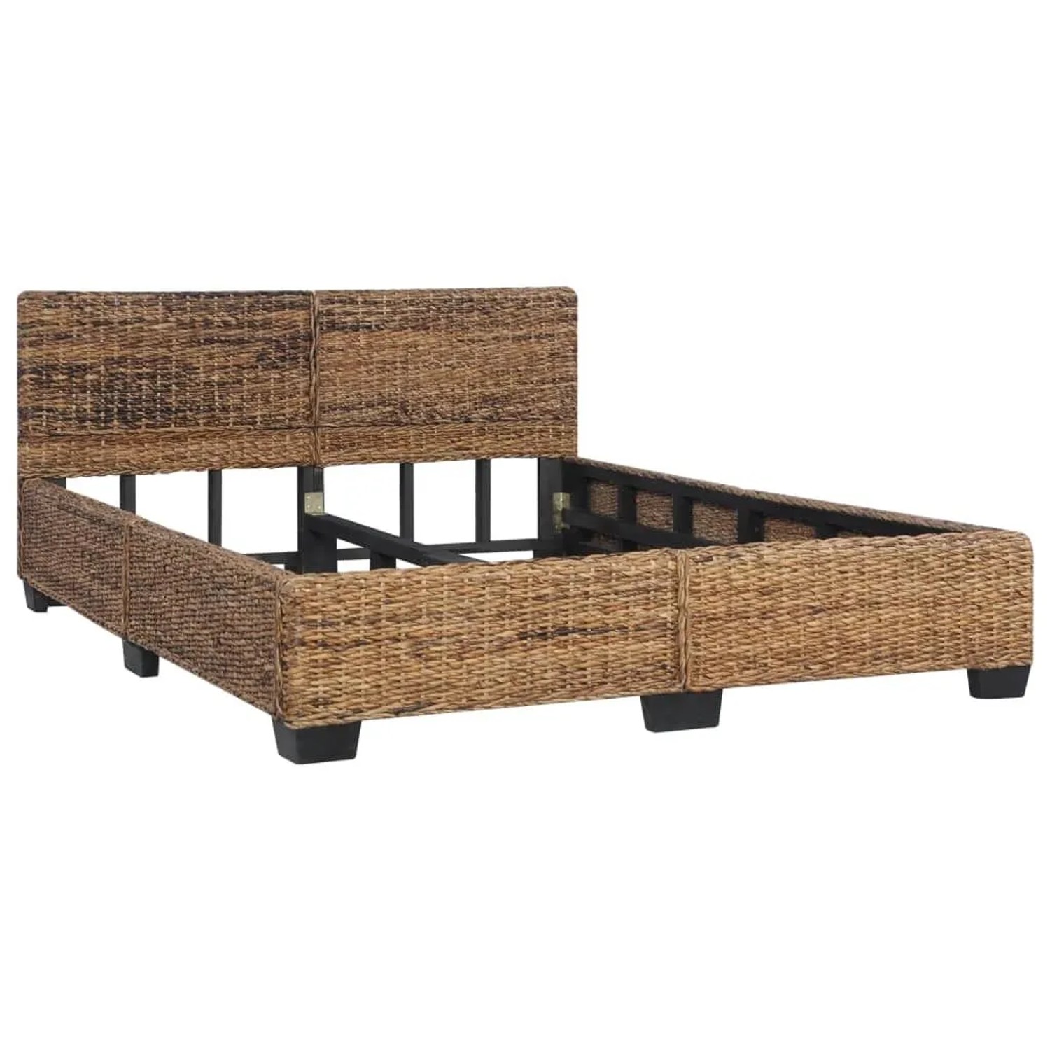 vidaXL Bettgestell Natur Rattan 140 x 200 cm 283094