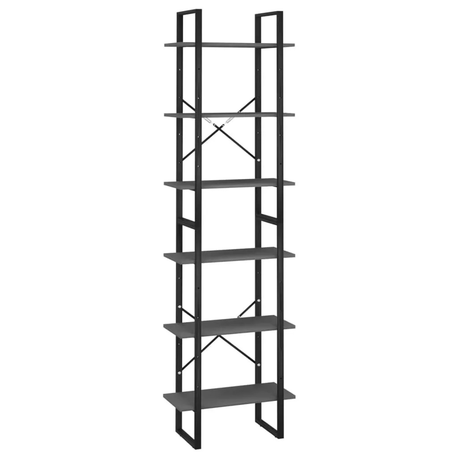 vidaXL Lagerregal Grau 60x30x210 cm Holzwerkstoff 806519