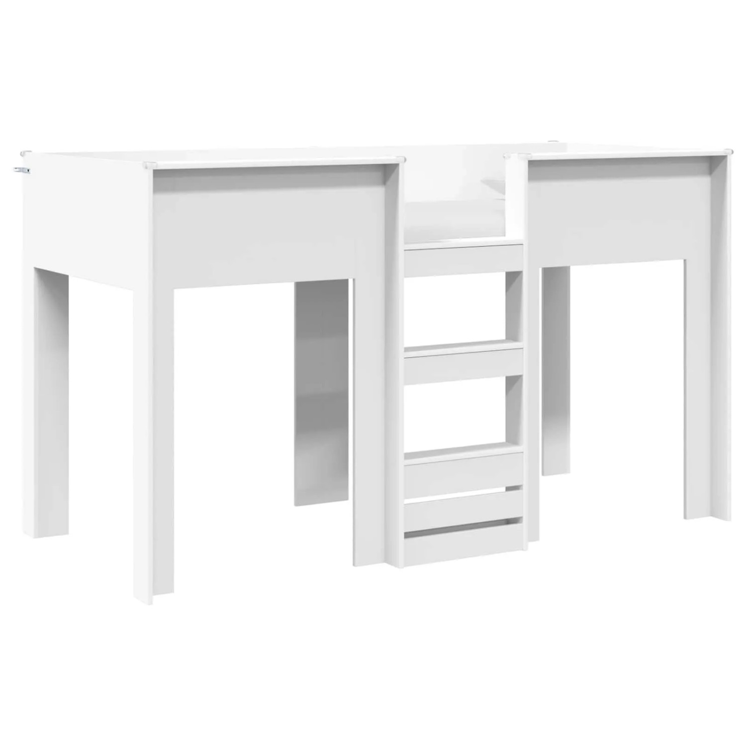 vidaXL Etagenbett für Kinder Weiß 75 x 190 cm Holzwerkstoff 3410467