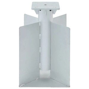 vidaXL Bodenhülse für Sonnenschirm Silbern 27,5x27,5x45 cm Stahl 4003368