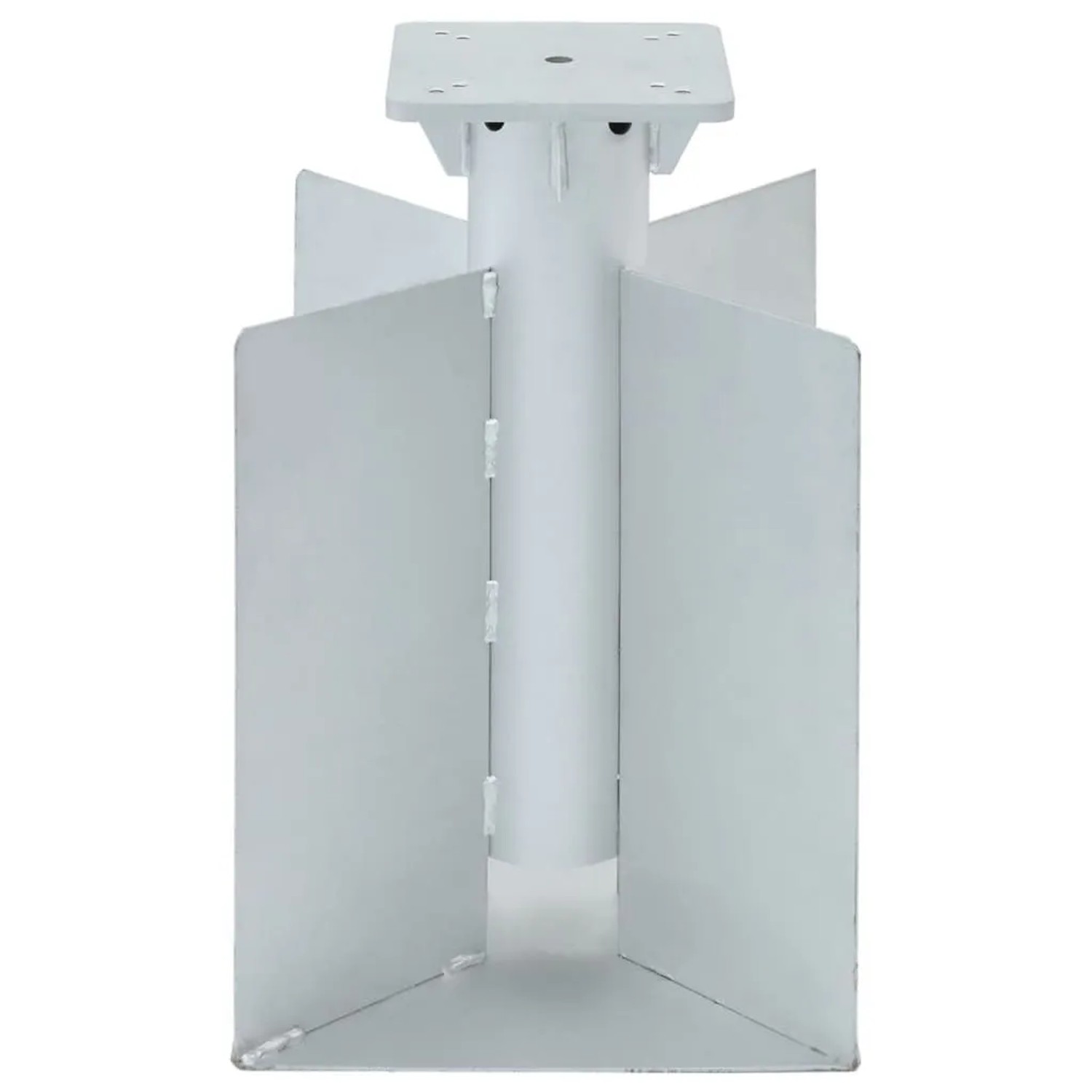 vidaXL Bodenhülse für Sonnenschirm Silbern 27,5x27,5x45 cm Stahl 4003368_3