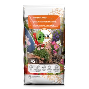Sack GROW by OBI Blumenerde, torffrei, 45 l. Universalerde für Zimmer-, Balkon- und Gartenpflanzen.