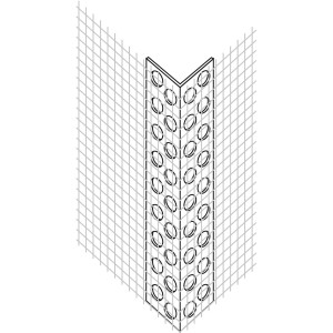 PVC-Eckwinkel mit Gewebe, 10x15cm, 2,5m, für Putzträger und WDV-Systeme zur Eckverstärkung.
