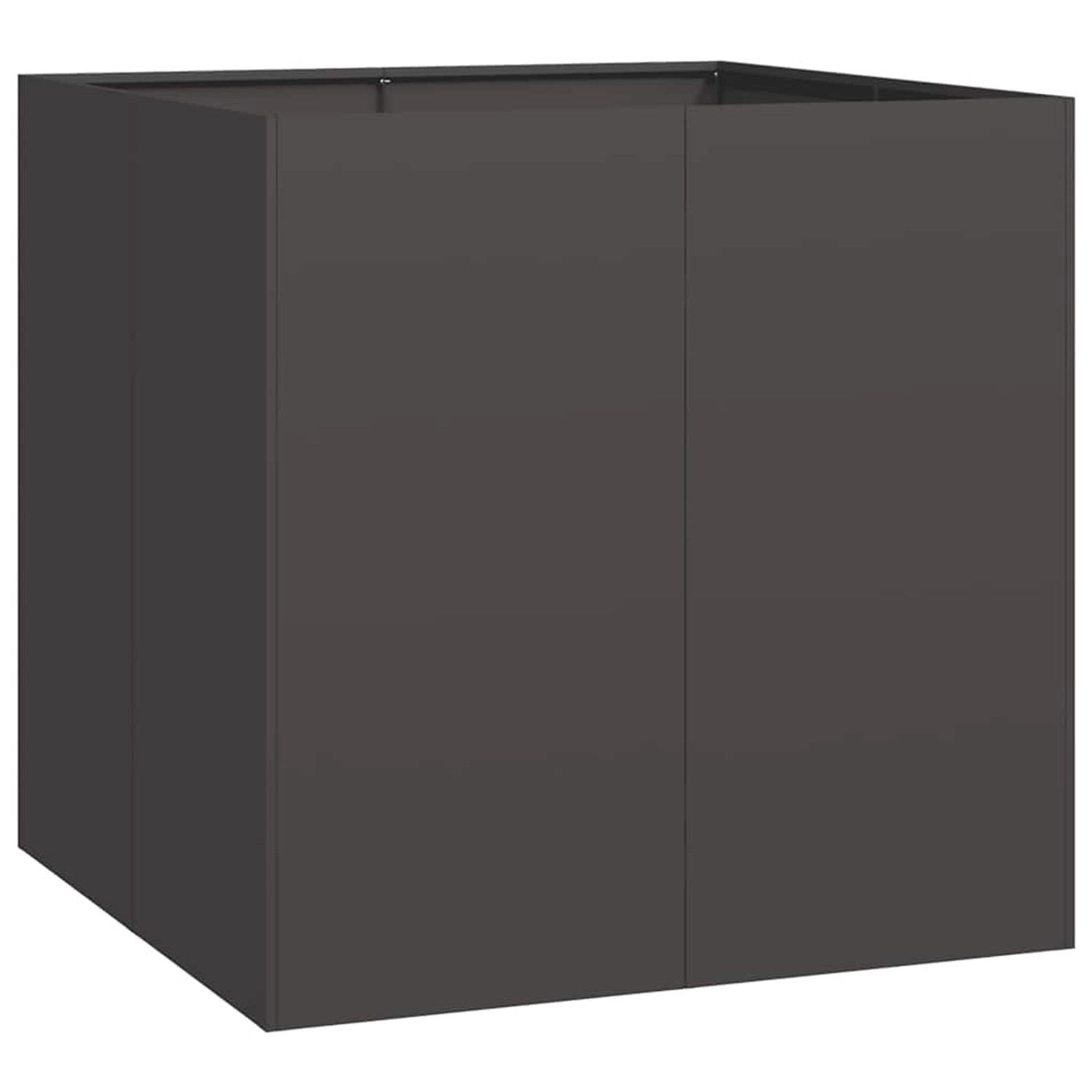 vidaXL Pflanzkübel Schwarz 80x80x80 cm Stahl 860780 günstig online kaufen