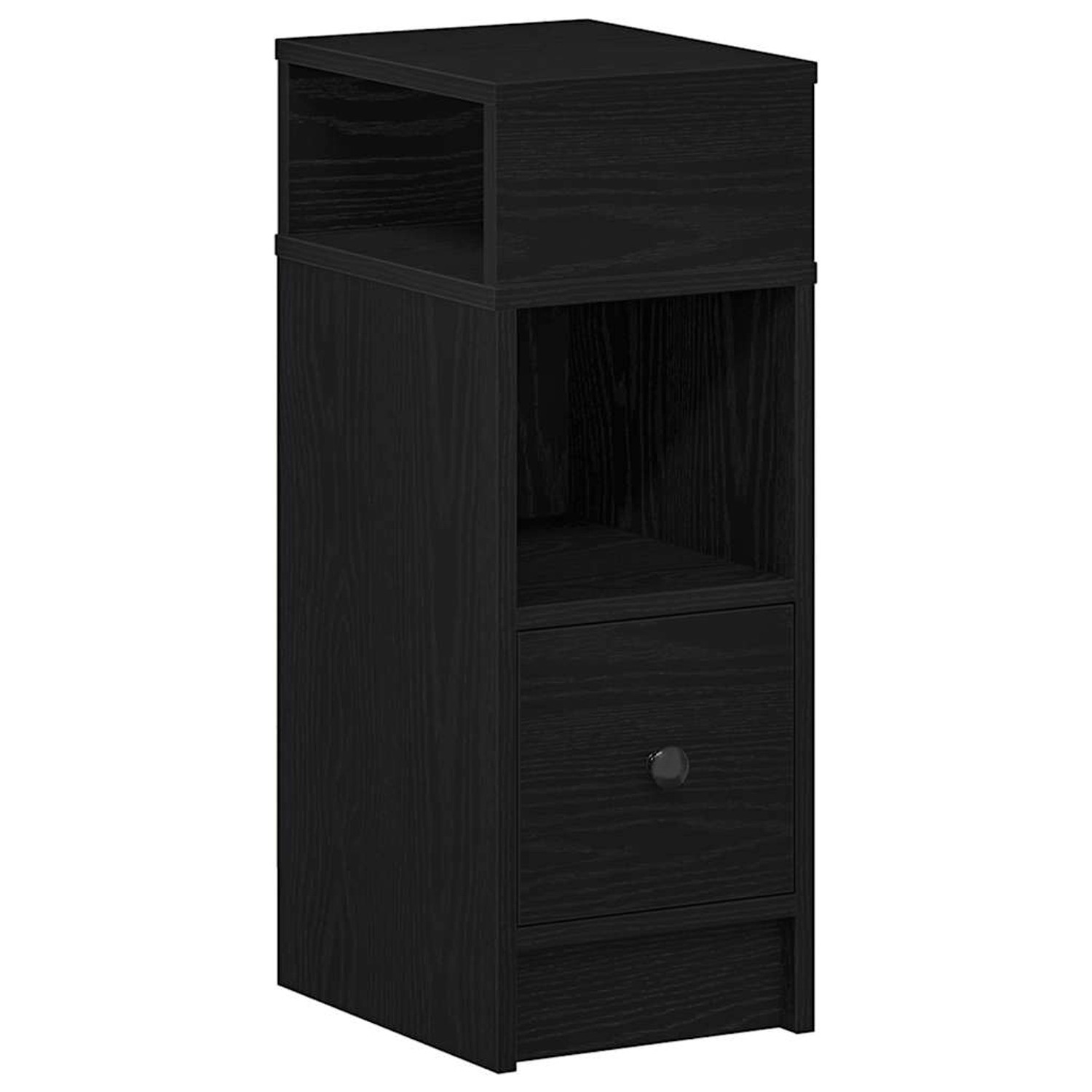 vidaXL Nachttisch mit Schublade Schwarz 25x31x66 cm 858616 günstig online kaufen