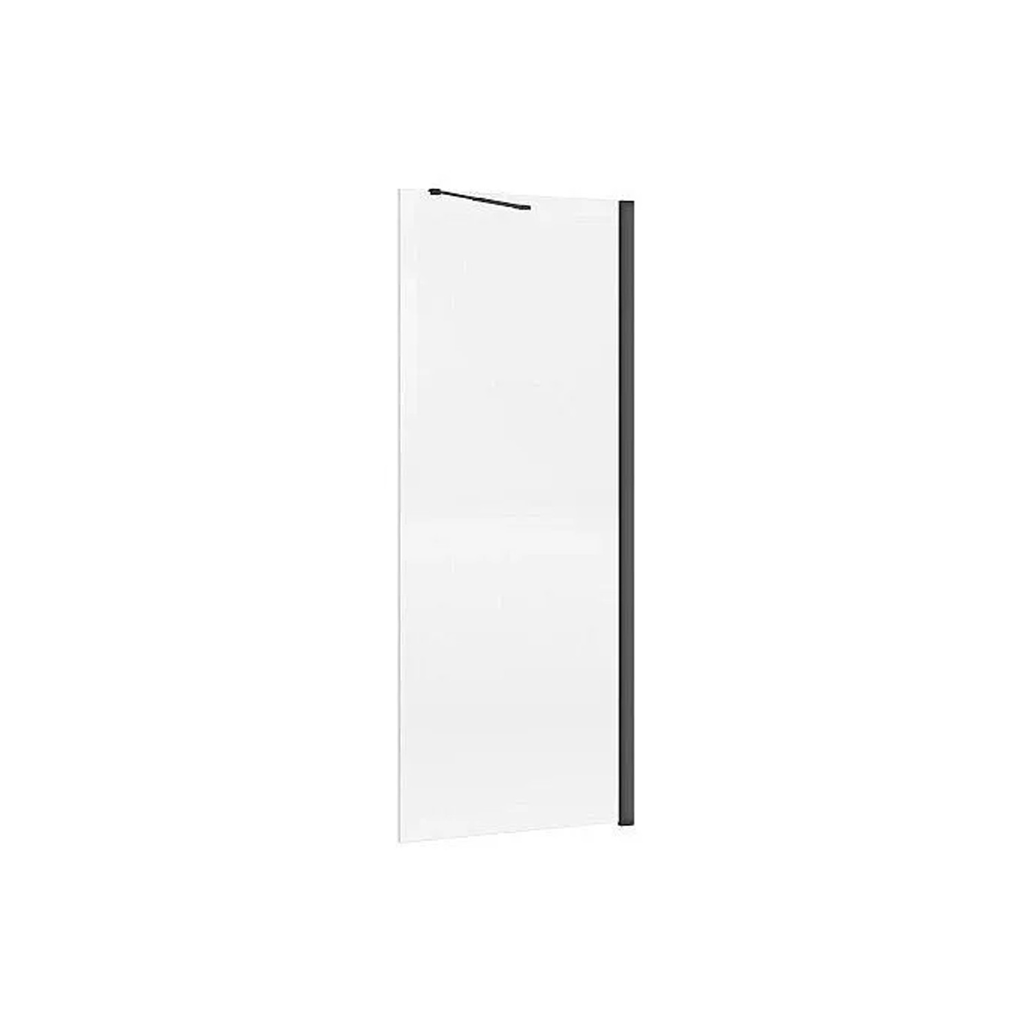 Vente-unique Duschwand Daren Schwarz 80 cm