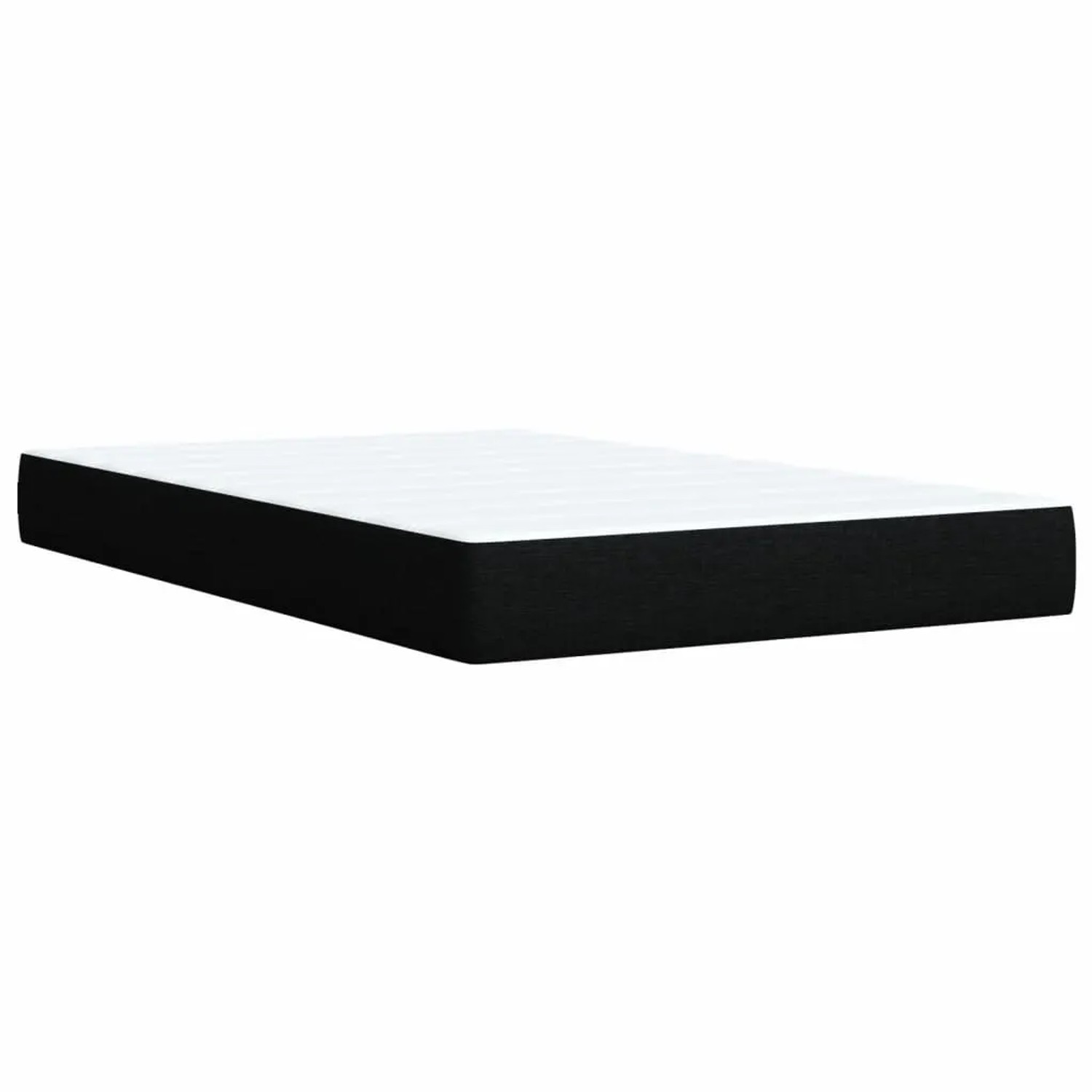 Schwarze vidaXL Boxspringbett Matratze, 120x200 cm, Stoff
