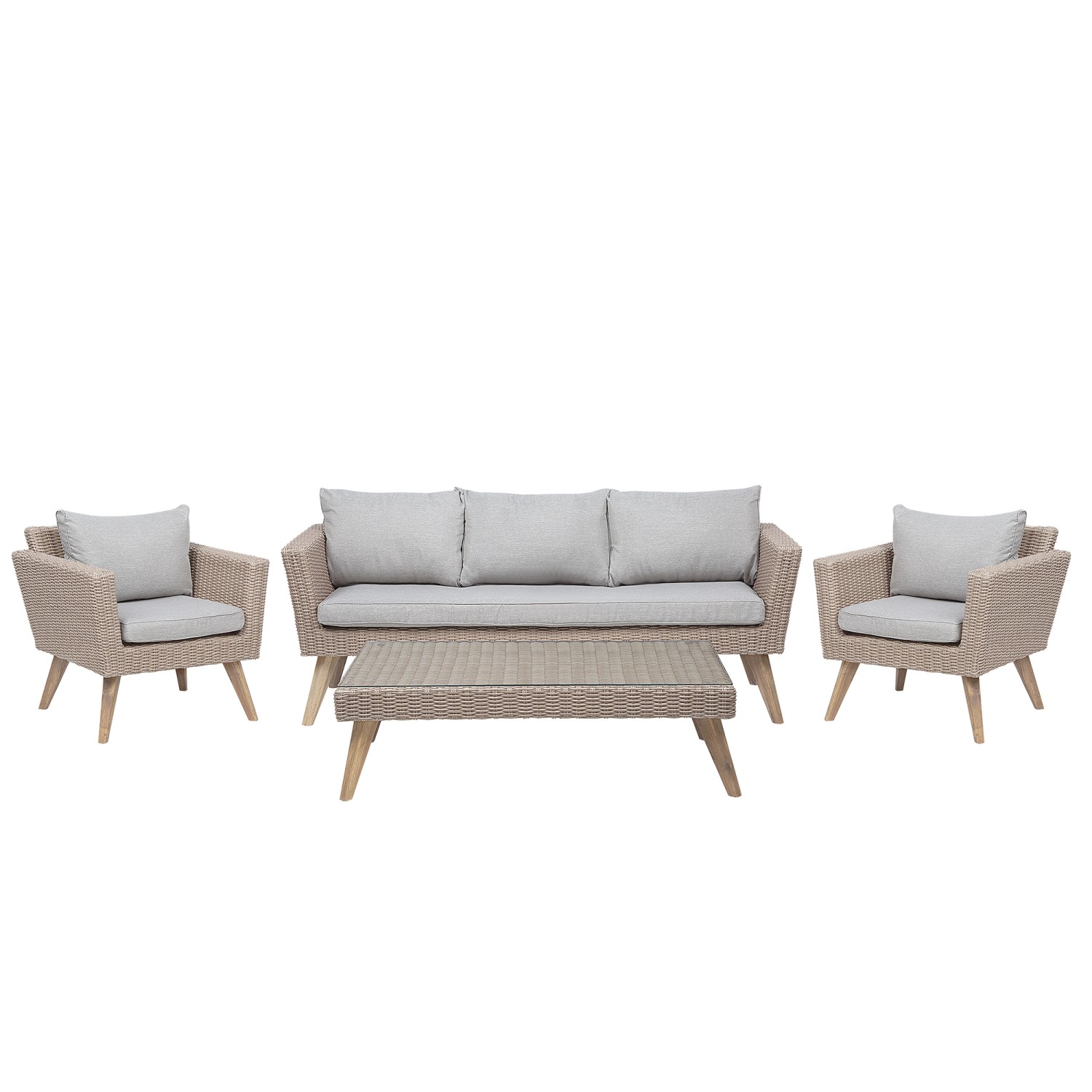 Beliani Lounge Set VITTORIA Taupe 70x180x70