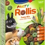Vitakraft Rollis Party Nagerfutter, 500g Packung mit bunten Knusperringen für Kaninchen, Hamster & Co.