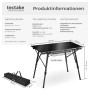 Tectake Aluminium Campingtisch Tina Faltbar Wetterfest  90 x 52 x 70 cm Schwarz_6