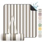 Sekey Picknickdecke, 200x200cm, braun gestreift, wasserdicht, ideal für Camping und Strand.