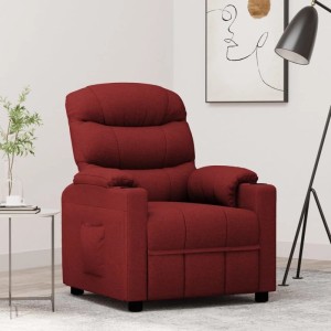 vidaXL Relaxsessel Weinrot Stoff 348073