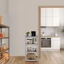 Stahl Schwerlastregal mit 4 MDF Böden in Holzoptik, 120x60x30 cm, für Werkstatt und Keller.